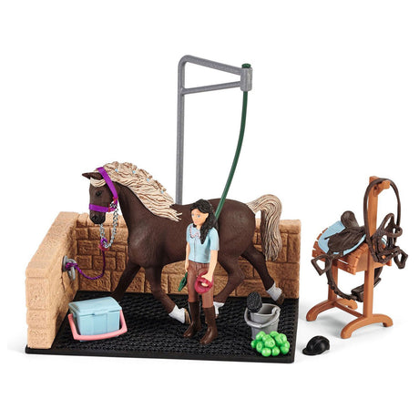 Scatola per lavaggio cavalli Schleich Horse Club con Emily e Luna di Hor 42438