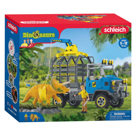 Schleich dinosauro - missione camion dinosauro - giocattoli dinosauri - giocattoli per bambini per ragazzi e ragazze - da 4 a 12 anni 42565