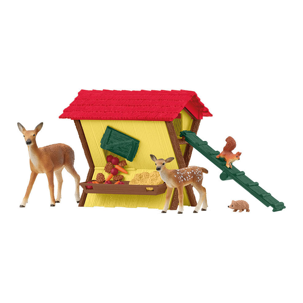 Il mondo della fattoria Schleich dà da mangiare agli animali della foresta 42658