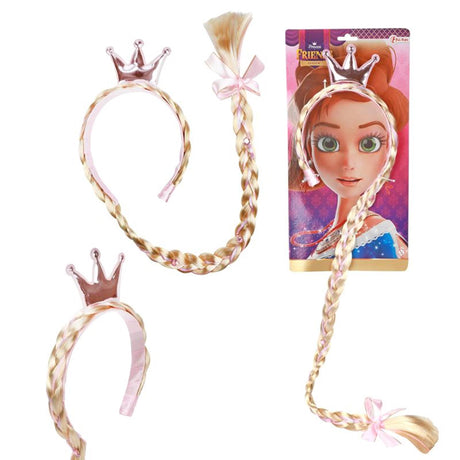 Toi-toys toi giocattoli diadema delle amiche principesse con treccia lunga + corona
