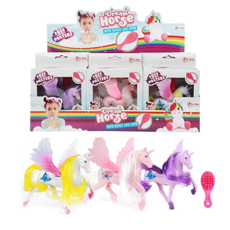 Toi-toys toi giocattoli cavallo da sogno unicorno pegaso con pennello