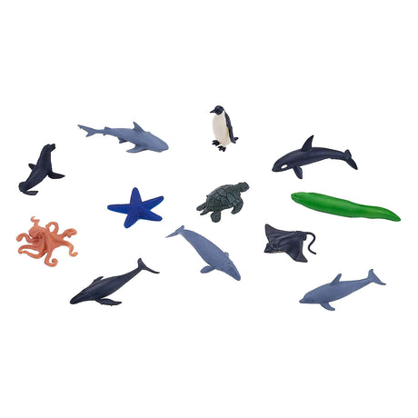 Set da gioco mini animali marini Mojo Sealife, 12 pezzi. -380056