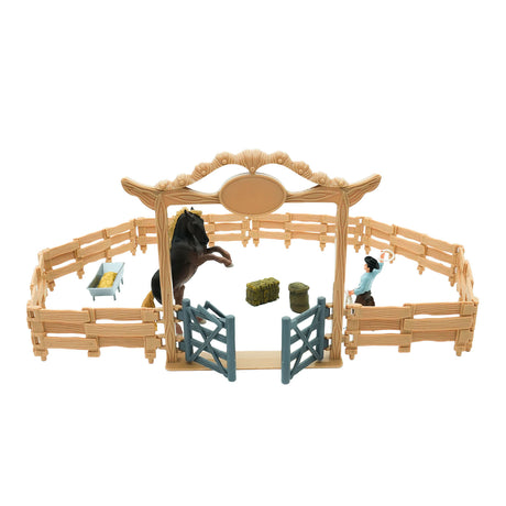 Mojo ranch western con terreno agricolo e set da gioco per cavalli e cowboy - 380064