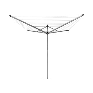 Asciugatrice rotativa Brabantia lift-o-matic - 60 m - con ancoraggio a terra e copertura protettiva - grigio metallizzato