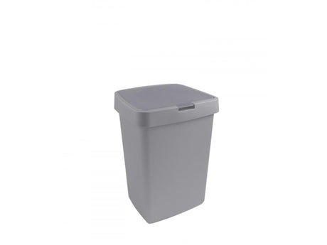 Pattumiera Sunware delta 25 litri coperchio ribaltabile plastica grigia 39,7x34,5x56,4cm