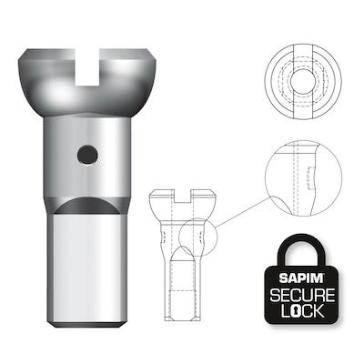 Nipplo per raggio Sapim 14g 14mm secure lock ottone (100pz)