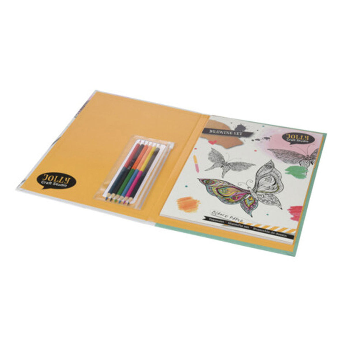 Set di certificato con matite colorate