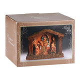 Presepe con 6 figure e luce