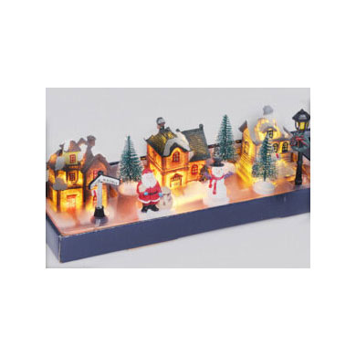 Villaggio di Natale con LED, 10 pz.