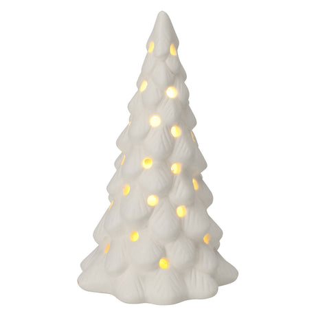 Albero di Natale in porcellana con LED, set da 6 pezzi