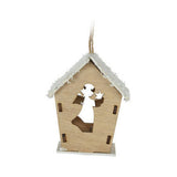 Casa di ganci di Natale in legno con LED