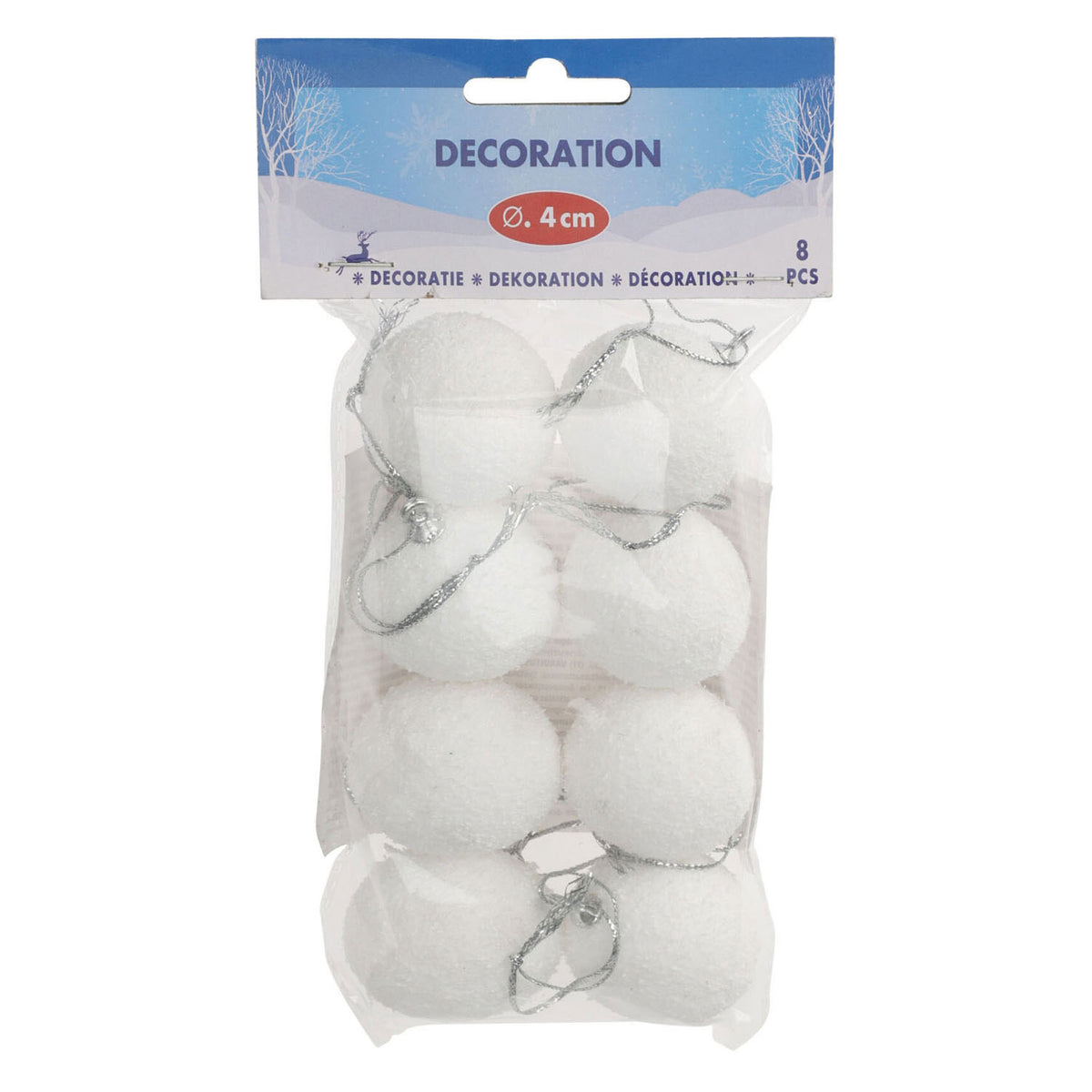 Palle di neve decorative, 8 pz.