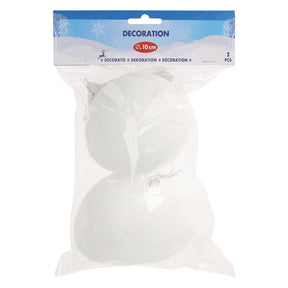 Palle di neve decorative 10 cm, 2 pezzi.