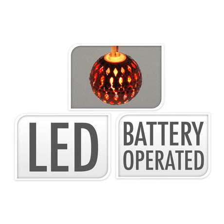 Catena luminosa a LED con luci in metallo