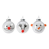Christmas Bauble Snowman 8cm, set di 12 pezzi