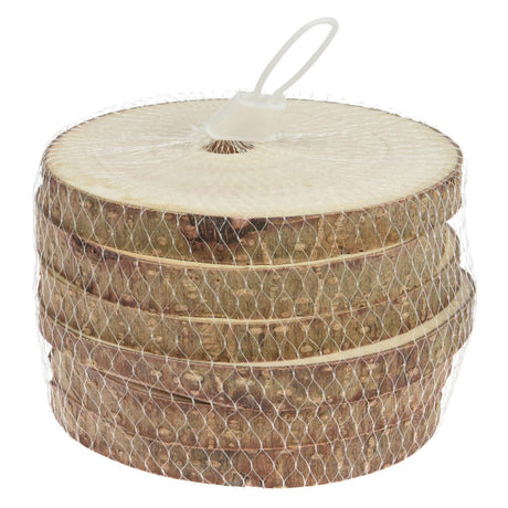 Sottobicchieri in legno di corteccia d'albero 11 cm, 6 pz.