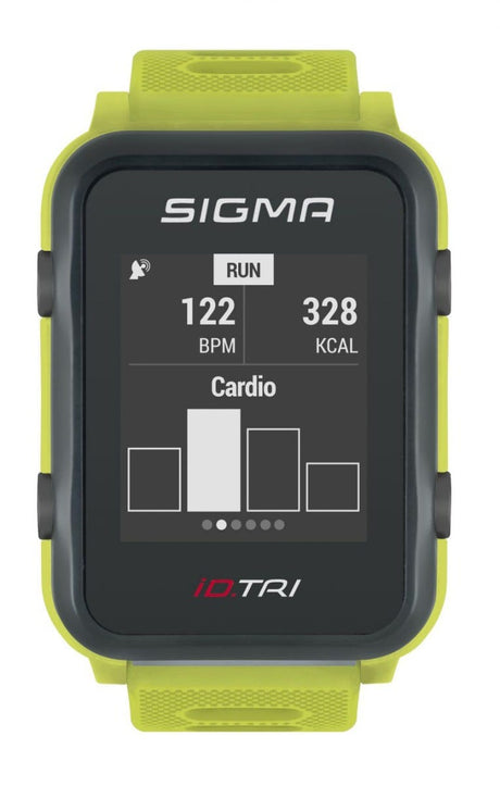 Sigma id.tri neon green basic zs harts gps acti ant+ ble + set di sensori