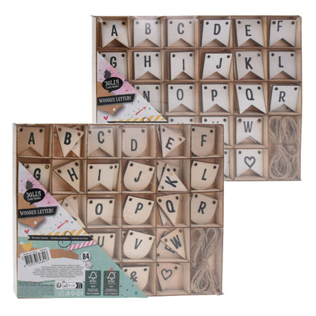 Lettere in legno, 84pz.
