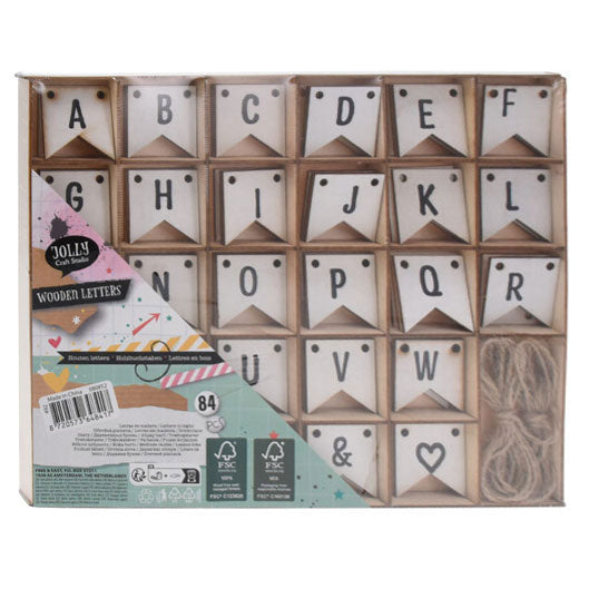 Lettere in legno, 84pz.