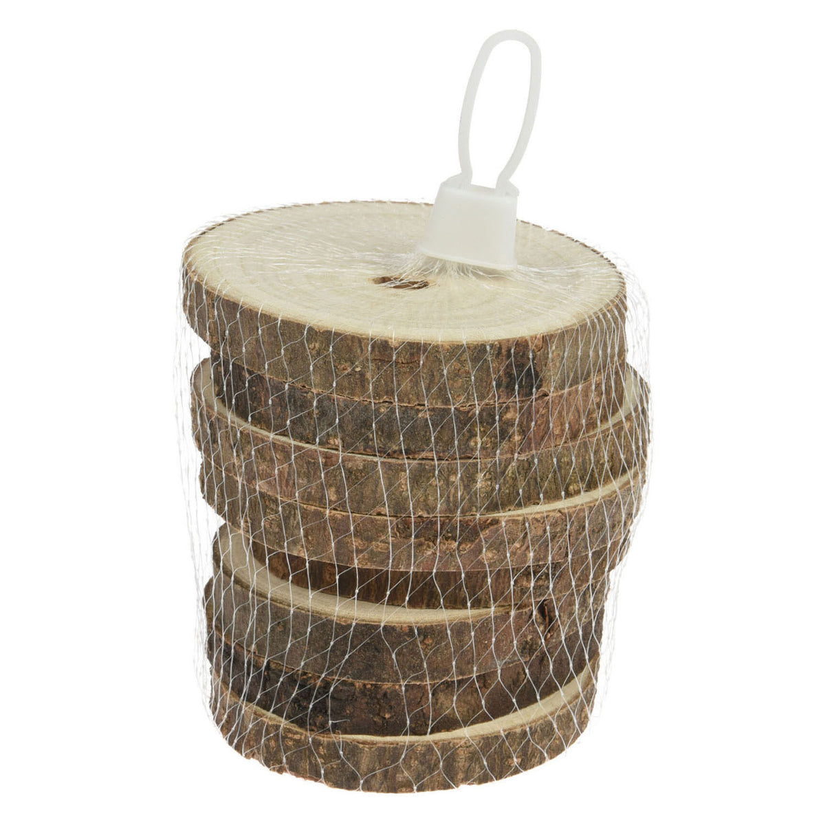 Sottobicchieri in legno con disco di albero, 8 pz.