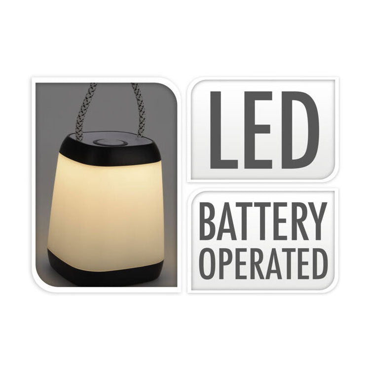 Lampada da tavolo per acconciature portatile LED nera 9x12 cm