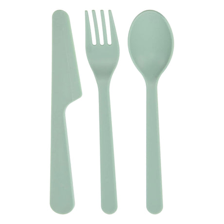 Set posate in plastica riciclata, 3 pezzi.