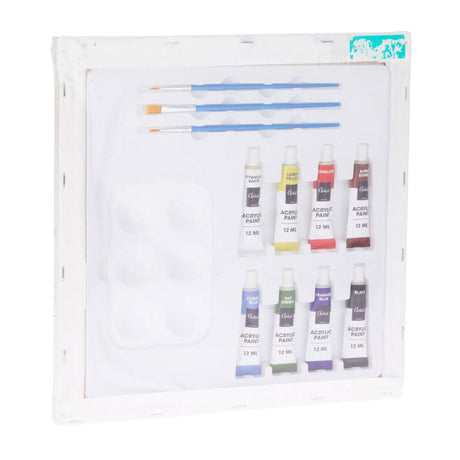 Set pittura con tela, 12 pezzi.