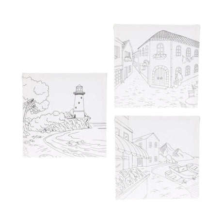 Set pittura con tela, 12 pezzi.