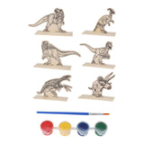 Set pittura Dino in legno, 6 pezzi.