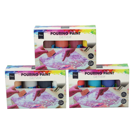 Vernice acrilica colabile, 4 colori
