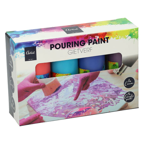 Vernice acrilica colabile, 4 colori