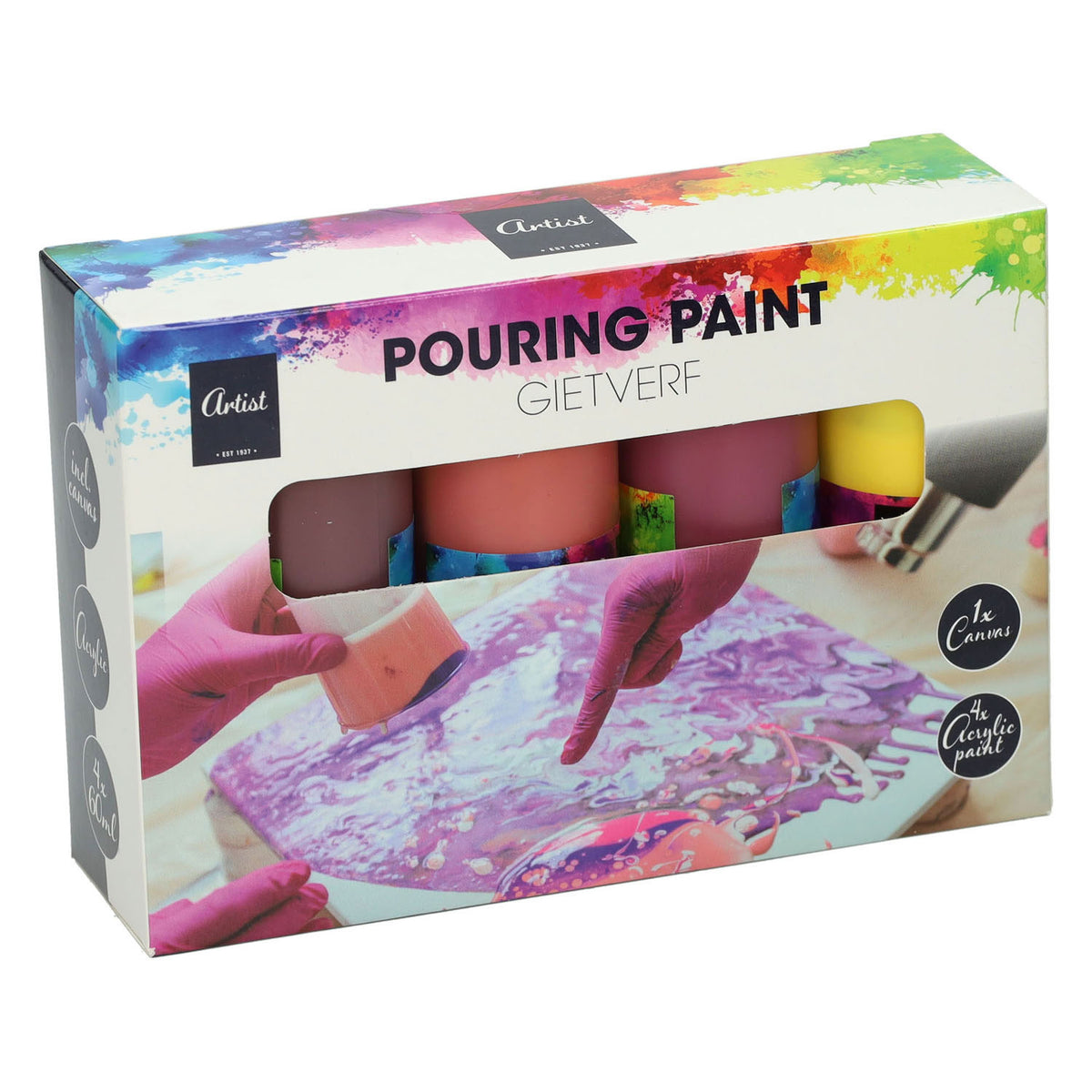 Vernice acrilica colabile, 4 colori