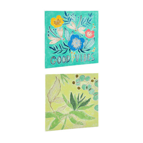 Set quadro con tela, 25x25cm