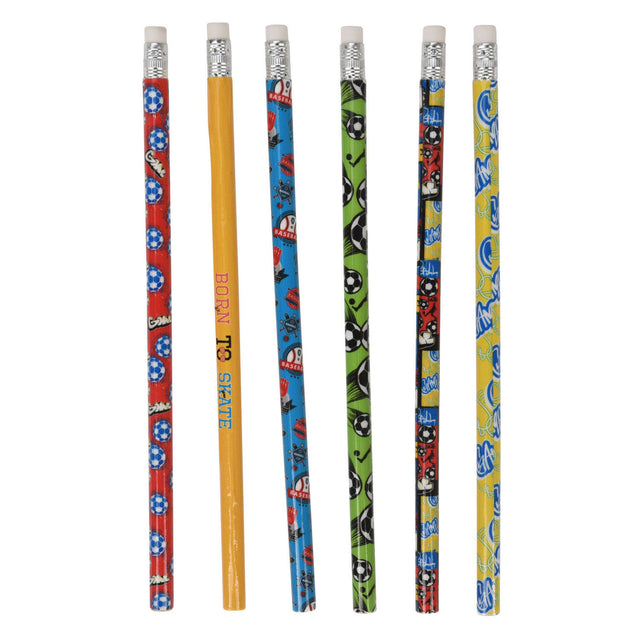 Matite HB grigie sportive, 6 pz.