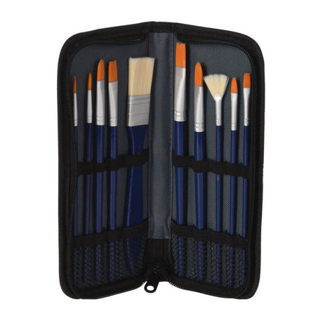 Set di pennelli Koopman, borsa per pittura ad olio, 10 pezzi, per dipingere bambini creativi.