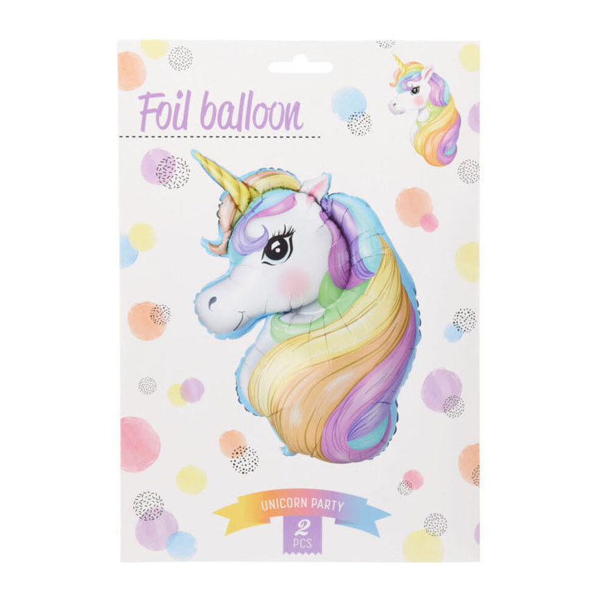 Unicorno con palloncino in foil