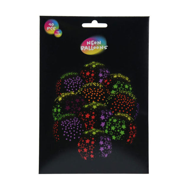 Palloncini neon in lattice, 10 pezzi.