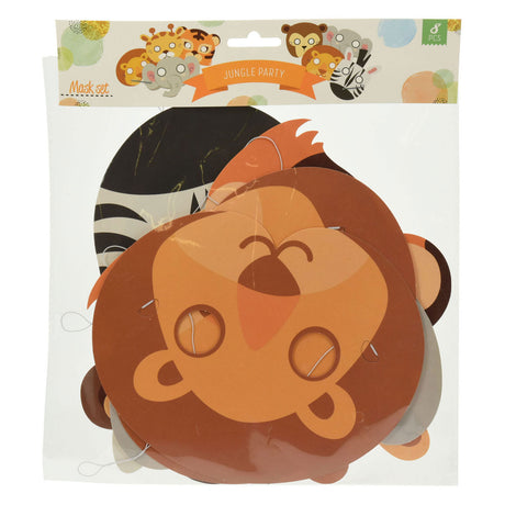 Set di carta maschera giungla, 8 pz.