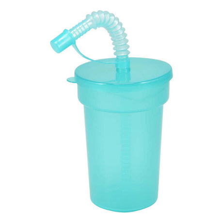 Koopman bicchieri colorati giocattolo con cannuccia - set di 6 bicchieri di plastica.