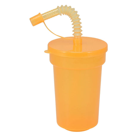 Koopman bicchieri colorati giocattolo con cannuccia - set di 6 bicchieri di plastica.