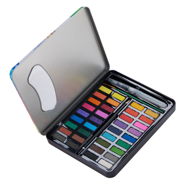 Set acquarello con pennello, 36 colori