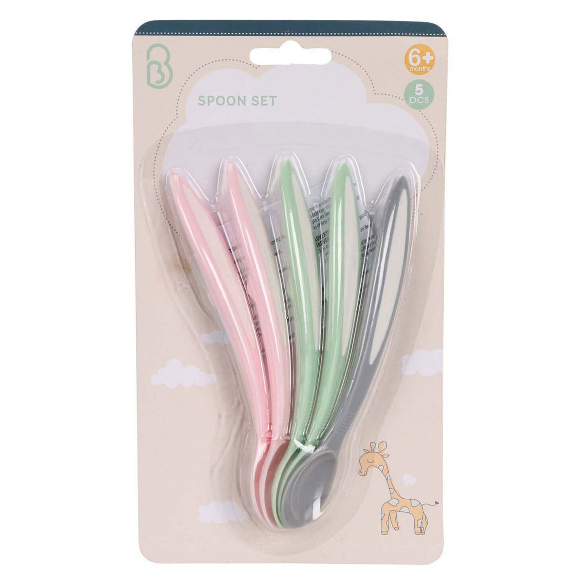 Set di cucchiaini per bambini pastello, 5 pz.