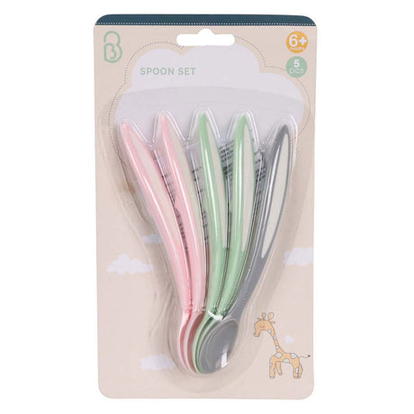 Set di cucchiaini per bambini pastello, 5 pz.