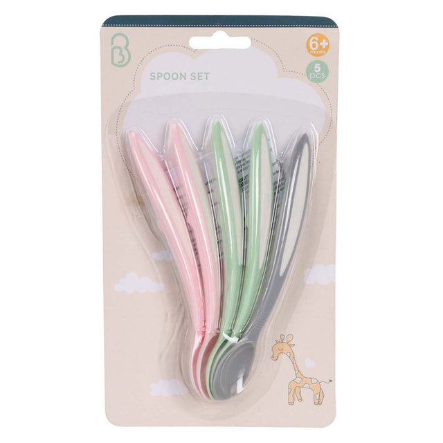 Set di cucchiaini per bambini pastello, 5 pz.
