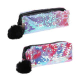Astuccio con paillettes e pompon