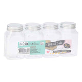 Barattoli in plastica con coperchio, 4 pz.