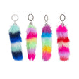 Portachiavi soffice coda arcobaleno - 13 cm