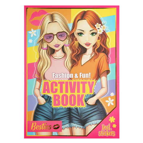Libro di attività divertenti e alla moda di Besties + adesivi
