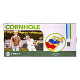 Bex Sport Bex Cornhole Family – Gioco di lancio americano – Gioco di pouf – Set compatto di cornhole con 1 tavolo da gioco (60x30x7 cm) – inclusi 8 pouf – a partire da 8 anni