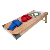 Bex Sport Bex Cornhole Family – Gioco di lancio americano – Gioco di pouf – Set compatto di cornhole con 1 tavolo da gioco (60x30x7 cm) – inclusi 8 pouf – a partire da 8 anni